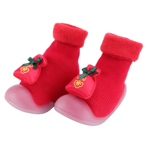 OATIPHO Krabbelschuhe Winter Weiche Rutschfeste Dicke Sohlen Warme Cartoon Hausschuhe für Jungen und Mädchen Bequeme Lauflernschuhe für Neugeborene Sichere Indoor und Outdoor Babyschuhe von OATIPHO