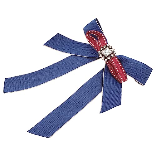 OATIPHO Krawatte seidenband ribbon hochzeitslaken valwntinstagsgeschenk goldhochzeit Schleifenbandbrosche vorgebundene Bandbrosche Fliege Brosche vorgebundene Fliege Zinklegierung Blue von OATIPHO