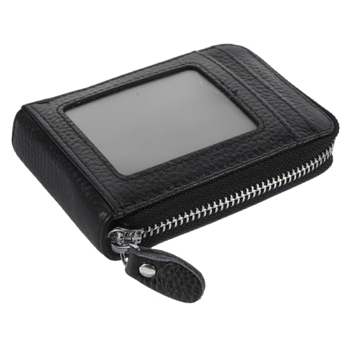 OATIPHO Kreditkartenetui Organizer Aus Echt Mit Reißverschluss Sicherheitstasche Für Damen Herren Kreditkartenhalter Beutel Tasche Schwarz von OATIPHO