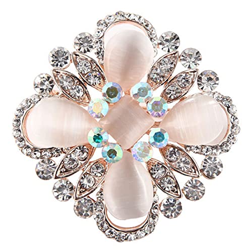 OATIPHO Rhinestone Brosche Für Frauen Elegante Kreuzbrosche Mit Katzenaugenstein Funktionsschal-clip Für Hochzeiten Und Partys Perfektes Modeaccessoire Für Festliche Anlässe von OATIPHO