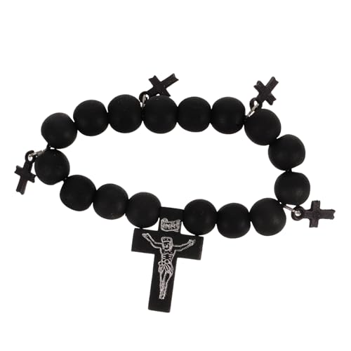 OATIPHO Kreuzarmband Aus Holzperlen Für Damen Und Herren Elastisches Langlebiges Beaded Armband Mit Einzigartigem Kreuzdesign Perfektes Religiöses Schmuckstück Für Alltag Und Besondere von OATIPHO