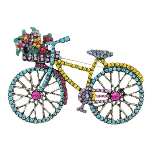 OATIPHO Kristall-Strass-Fahrrad-Brosche Bling-Fahrrad-Zyklus-Statement-Broschen Anstecknadeln Für Frauen Hochzeit Urlaub Jahrestag Schmuck Accessoires Geschenk von OATIPHO