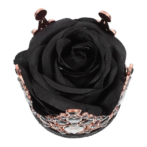 OATIPHO Krone Haarnadel Halloween Kronhaarklamme Party-Kopfschmuck Haarspangen schnappen Festivalhaare Zubehör Haarspange mit Krone für Mädchen Prinzessinhaarklammern Zinklegierung Schwarz von OATIPHO