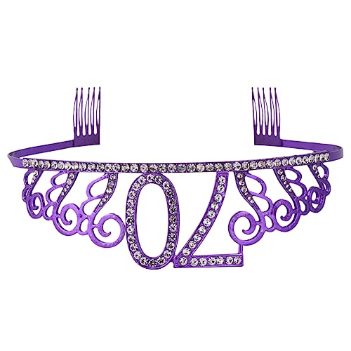 OATIPHO Krone Haarreif für Damen Eleganter Kopfschmuck mit Funkelnden Strasssteinen Perfektes Accessoire für Geburtstagsfeiern und Kuchen Dekoration von OATIPHO