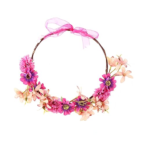 OATIPHO Künstlicher Haarreif Sonnenblumen Kopfschmuck Verstellbar für Damen Party Haarschmuck für Strand und Hochzeitspartys von OATIPHO
