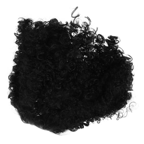 OATIPHO Kurze Lockige Perücke Für Frauen Echthaar Leicht Tragbar Modische Partyperücke Einfache Ausziehbarkeit Für Aussehen Für Maskerade Und Cosplay von OATIPHO