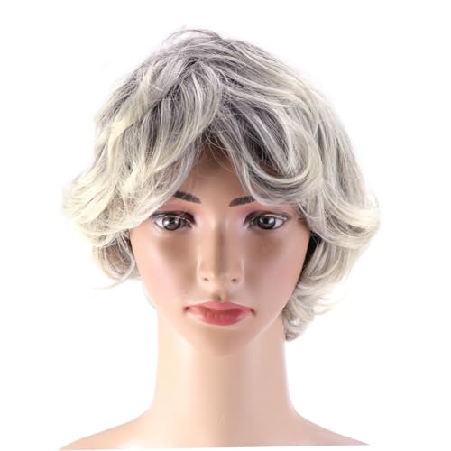 OATIPHO Kurze Lockige Synthetikperücke mit Spitzenansatz Natürlicher Look für und Mädchen Wiederverwendbar und Waschbar für Alltag Partys und Cosplay von OATIPHO