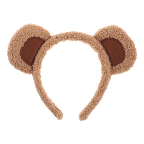 OATIPHO Kuschelige Bärenohren Haarband, Weiches PlüSch Haarreif, üsch Tierhaarbänder Niedliches Accessoire FüR Frauen Und MäDchen, Perfekt FüR KostüMe, Partys AuffüHrung Zum Kindertag(Dunkelbraun) von OATIPHO
