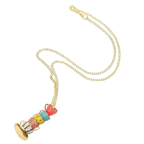 OATIPHO Lange Emaille Halskette für Frauen mit Zartem Teetassen Anhänger Modischer Pullover Schmuck Langlebig und Vielseitig zu Geburtstag Valentinstag und Besonderen Anlässen von OATIPHO