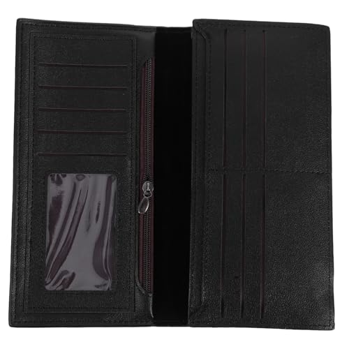 OATIPHO Herrenbrieftasche Aus Kunstleder Einfache Geldbeutel Für Männer Praktische Brieftasche Mit Reißverschluss Lange Herrenbrieftasche Für Kreditkarten Und Geld von OATIPHO