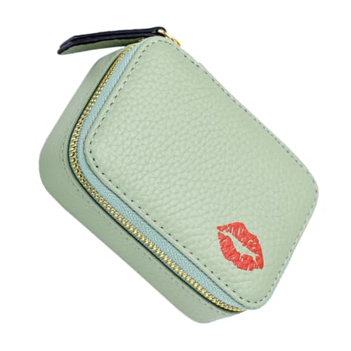 OATIPHO Kleine Schminktasche Mit Spiegel Tragbare Lippenstifttasche Kompakte Kosmetiktasche Für Reisen Stilvolle Aufbewahrungstasche Für Make up Reisetasche Für Frauen von OATIPHO