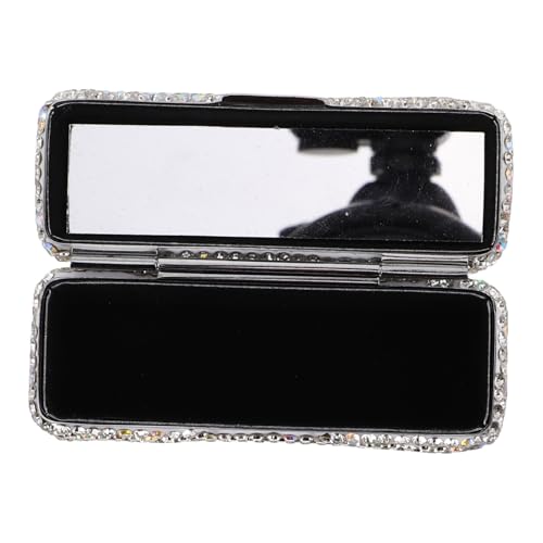 OATIPHO Lippenstiftetui Mit Spiegel Bling-lippenstifthalter Aus Metall Und Glas Tragbares Reise-Organizer-case Für Damenlippenstifte von OATIPHO