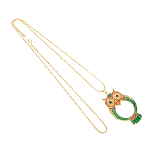 OATIPHO Lupenhalskette Facher Vergrößerung Eulenanhänger Zum Lesen Vintage-schmuck Lupe Für Bücher Pulloverkette Accessoire Für Damen von OATIPHO