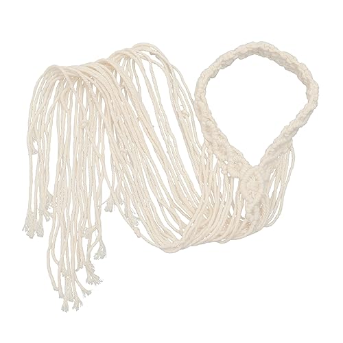OATIPHO Macrame Haarschmuck Damen Handgefertigtes Bohemian Hochzeits Stirnband aus Baumwollseil für und Mädchen für Brautmode und Fotoshootings von OATIPHO
