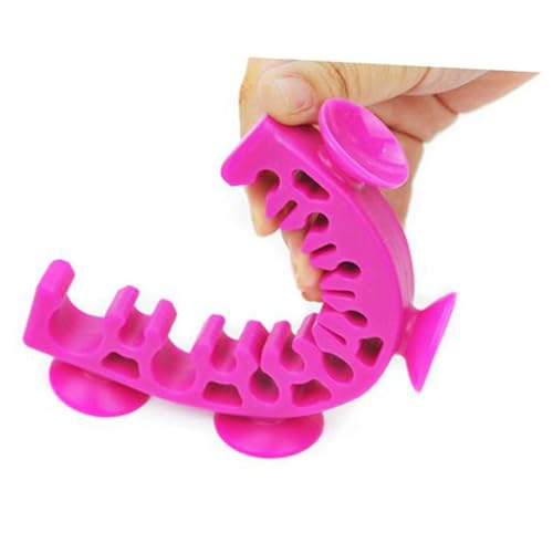 OATIPHO Silikon Make-up-pinselhalter Mit Saugnäpfen Aufbewahrungsregal Für Pinsel Kosmetik-organizer Platzsparendes Pinselregal Trockenpinsel-ständer von OATIPHO