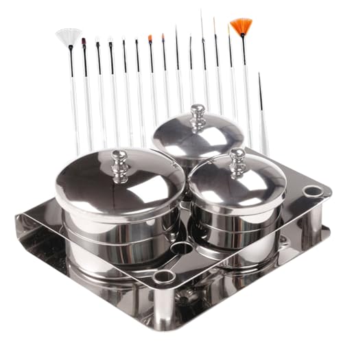 OATIPHO Manikürebecher Aus Für Nailart Mischbecher Für Flüssigkeiten Und Puder Praktisch Und Langlebig Mit Deckel Für Salons Und Damen von OATIPHO