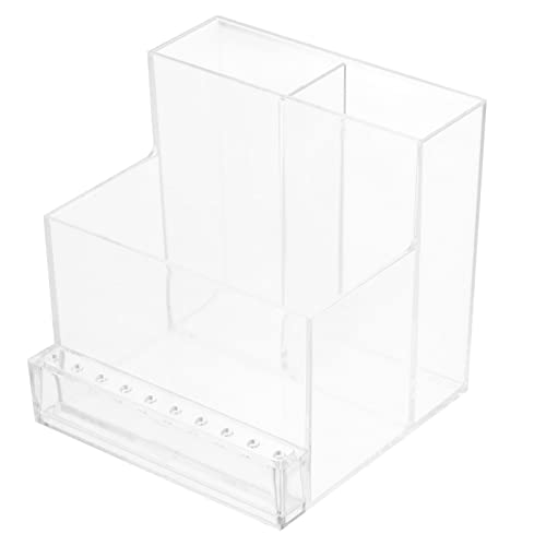 OATIPHO Mehrstufige Acrylbox für Kosmetik Nagelwerkzeuge Transparenter Make Up Organizer Schreibtisch Organizer Kompakt Vielseitig für Badezimmer Schlafzimmer von OATIPHO