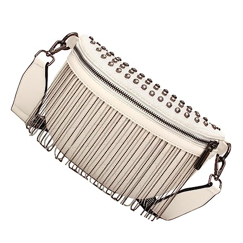 OATIPHO Messenger-gürteltasche Umhängetasche Körper Kreuzen Damen Brusttasche Geldbeutel Schulter Handy-Aufbewahrungstasche Sundies Storage Beutel Damen Handtasche Im Freien Weiß Pu von OATIPHO