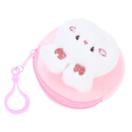 OATIPHO Mini Plüsch Geldbörse Kaninchen Motiv Süßes Weiches Münzbeutel für Mädchen und Frauen Leichter Kleiner Geldbeutel aus Kuschelstoff Vielseitig für Münzen Kopfhörer und Kleinteile von OATIPHO