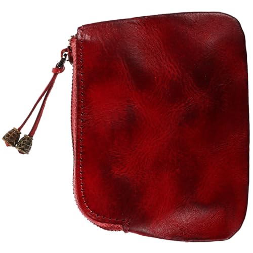 OATIPHO Münzbörse Für Damen Retro-kleingeldbörse Aus Rindsleder Kompakt Und Tragbar Mit Für Münzen Bargeld Und Fahrkarten Langlebige Mini-geldbörse Für Alltag von OATIPHO