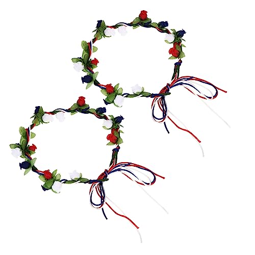 OATIPHO Modischer Kranz-haarkranz 2-teilig Kopfschmuck Für Damen Für Feiertage Und Anlässe von OATIPHO