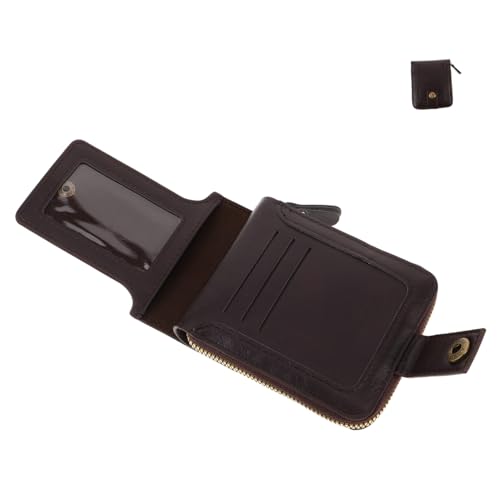 OATIPHO Herren-geldbörse Mit Reißverschluss Kartenetui Kompakte Geldbörse Für Herren Kleine Geldbörse Vintage-Design Aus Strapazierfähigen Materialien Für Business Und Freizeit von OATIPHO