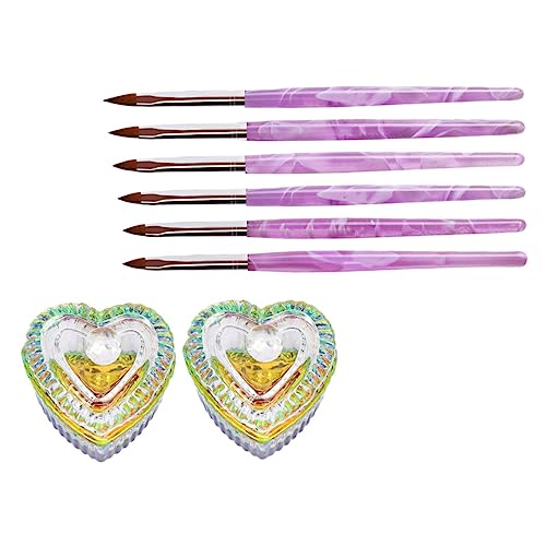 OATIPHO Nagelkunstpinsel Mit Nagelbecher Für Nagelmalerei Diy Nailart Werkzeuge Zum Mischen Von Acryl-nagelflüssigkeit Für Frauen Und Mädchen von OATIPHO