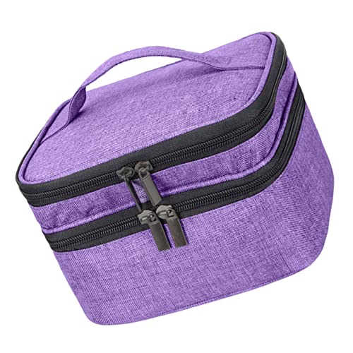 OATIPHO Nagellack Aufbewahrungstasche Doppelschichtiger Organizer für Ätherische Öle Tragbare Tasche mit Fächern für Zuhause und Reisen und Leicht zu Reinigen von OATIPHO