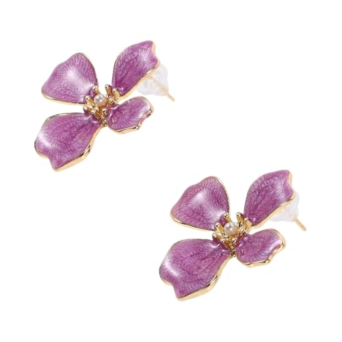 OATIPHO Pastell Blumen Ohrstecker mit Kunstperlen Zarte Blumen Studs Schmuck für Frauen Romantisches für Hochzeit Geburtstag Party Stilvolle Ohrringe von OATIPHO