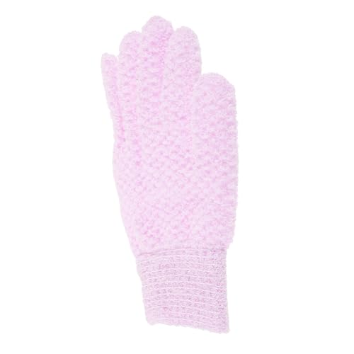 OATIPHO Peeling-handschuhe Peeling Handschuh Sanft Körper Schrubben Werkzeug Scheuerhandschuh Peeling Scrubber Hautreinigungsmittel Body Scrub Handschuh Peelinghandschuhe Handtuch Lavendel von OATIPHO