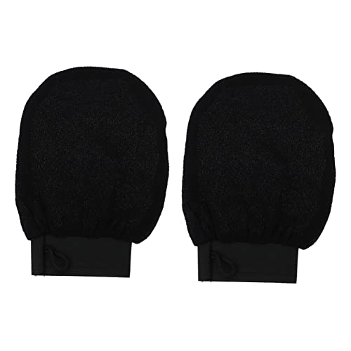 OATIPHO Peelinghandschuhe für Körperpflege Schwarze Exfoliating Handschuhe für Entspannendes Bad und Massage Geeignet für Männer und aus Bequemen Faserstoffen Einfache Anwendung für Glatte von OATIPHO