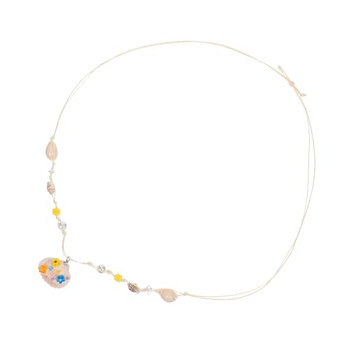 OATIPHO Pendant Halskette Damen mit Muschelanhänger Wax Cord Kette Verstellbar Langlebig für Strandurlaub Geburtstagsgeschenk und Sommerliche Outfits OATIPHO Pendant Halskette Damen mit Muschelanhänger Wax Cord Kette Verstellbar Langlebig für Strandurlaub Geburtstagsgeschenk und Sommerliche Outfits von OATIPHO