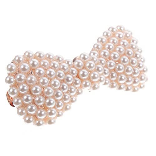 OATIPHO Perle Haarspange mit Perle für Haare Mädchen Haarzubehör Schleifen Haarspangen Bögen haarschmuck Mädchen Haarschleifen Schleife Haarspangen Haarspange für Metall Weiß von OATIPHO