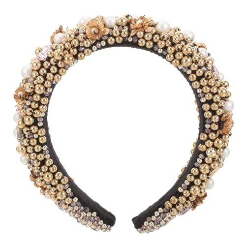 OATIPHO Perlen Barock Stirnband Mit Kristallen Breites Haarband Für Frauen Und Mädchen Zum Tragen Bei Partys Und Zeremonien von OATIPHO