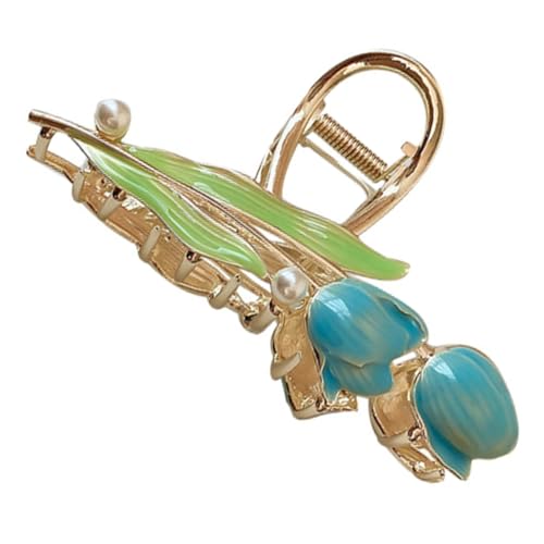 OATIPHO Perlen Haarspange Tulpenform Metall Haarklammer für Haaraccessoires für Damen und Teenager für Hochzeiten und Besondere Anlässe von OATIPHO