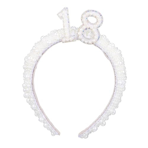 OATIPHO Perlen-geburtstagskrone Für Mädchen Geburtstags-haarreif Mit -aufschrift Für Feiern Hochzeiten Und Besondere Anlässe Bequemes Und Stilvolles Haarschmuck-accessoire von OATIPHO