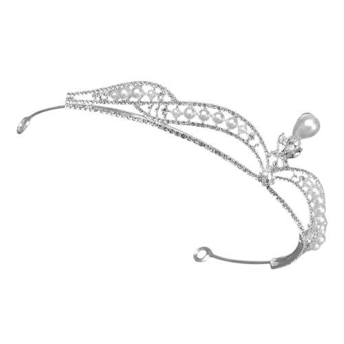 OATIPHO Strass Krone Für Mädchen Und Braut Perle Krone Stirnband Haar Zubehör Für Hochzeit Jubiläum Verlobung von OATIPHO