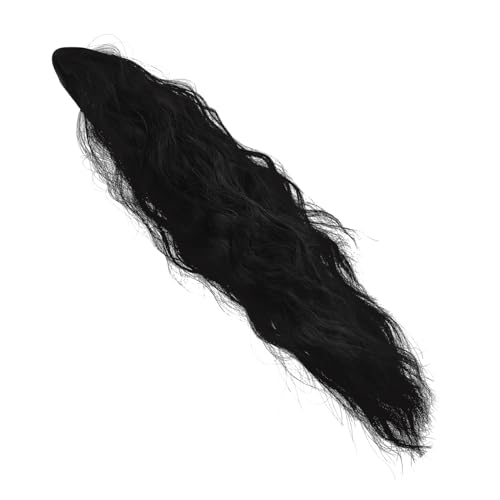 OATIPHO Pferdeschwanzperücke Pferdeschwänze Kordelzug zur Verlängerung des Pferdeschwanzes Zopfverlängerungen für Frauen Clip am Pferdeschwanz Hochtemperaturdraht Black von OATIPHO