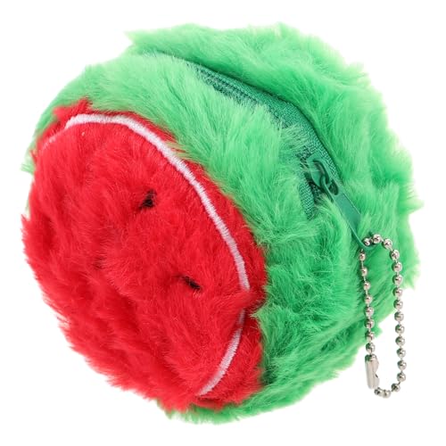 OATIPHO Kreative Wassermelone Geldbörse Schlüsselanhänger Für Mädchen Plüsch Münzbeutel Für Junge Mädchen Als Rucksackanhänger Oder Münzaufbewahrung Weich Und Leicht Robust von OATIPHO