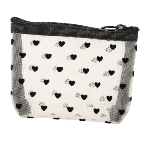 OATIPHO Praktische Kosmetiktasche 4 Stück Multifunktionale Reise Organizer Transparente Make up Tasche Tragbare Kosmetiktasche Für Outdoor Herzmuster Beige von OATIPHO