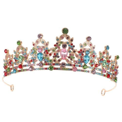 OATIPHO Prinzessin Krone mit Luxuriösem Emaille Finish Bequeme und Langlebige Strass Tiara für Mädchen Vielseitig für Geburtstagsfeiern Tanzauftritte und Hochzeit Haarschmuck von OATIPHO