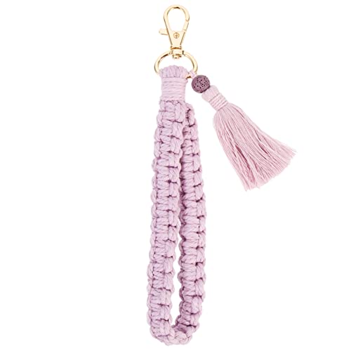 OATIPHO Makramee Schlüsselanhänger Für Handgelenk Mit Quaste Schlüsselband Handgefertigt Makramee Lanyard Für Schlüsselring von OATIPHO