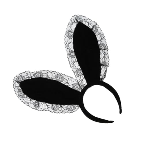 OATIPHO Rabbit Ear Haarband für Cosplay Leichtes Stylisches Party Haarzubehör mit Hasenohren für Unvergessliche Auftritte und Fotos Schwarz von OATIPHO