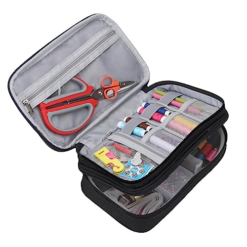 OATIPHO Reise Aufbewahrungstasche Aus Polyester Für Kleine Elektronische Geräte Organizer Für Datenkabel USB Sticks Und Powerbanks Dreischichtig Multifunktional von OATIPHO