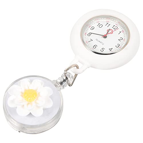 OATIPHO Retractable Pocket Watch Für Damen Und Praktische Fob-Uhr Mit Clip Für Und Ärzte Leicht Ablesbare Tragbare Und Einziehbare Arbeitsuhr Elegantem Design Weiß von OATIPHO