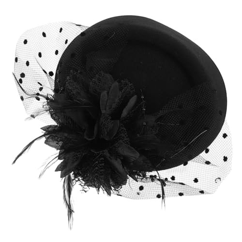 OATIPHO Retro Blumenhut Haarschmuck für Damen Haarspange mit Netzschleier Festival Accessoire für Kostüme und Karneval von OATIPHO