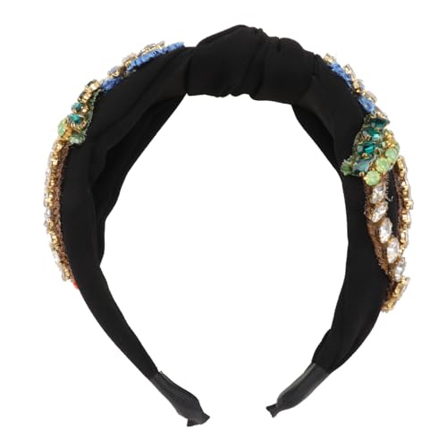 OATIPHO Retro Haarschmuck mit Strass Haarband für Damen Vielseitig Einsetzbar für Partys und Alltag aus Hochwertigem Material Schwarz Gefertigt von OATIPHO