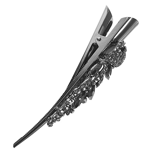 OATIPHO Retro -Strass -Haarnadeln Rechnung Haarklammer Krokodilklemmen für feines Haar Haarspange für Frauen Haarzubehör haarschmuck große Haarspange Haarspangen Alligator Metall Grau von OATIPHO