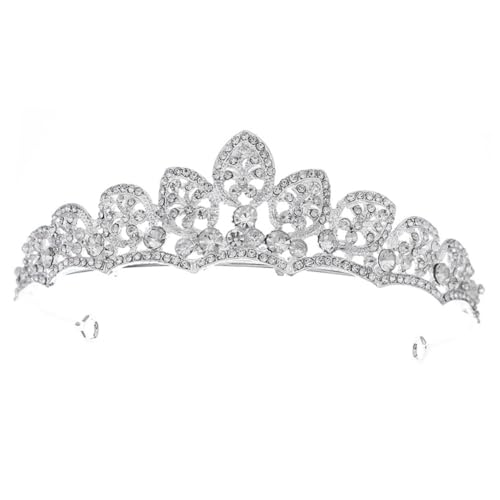 OATIPHO Rhinestone Brautkrone Silber Hochzeit Tiara Diadem Leichtes Braut Haarschmuck Stirnband Design für Hochzeitsfeier Abschlussball und Festliche Anlässe von OATIPHO