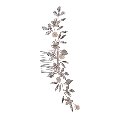 OATIPHO Rhinestone Haarkamm Braut Schmuck Floral Design Eleganter Kopfschmuck für Hochzeit Party Abschlussball und Festliche Anlässe Damen Haarschmuck mit Blütenblattmotiv von OATIPHO